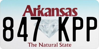 AR license plate 847KPP