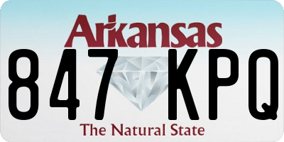 AR license plate 847KPQ