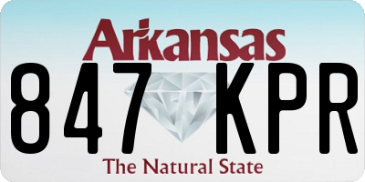 AR license plate 847KPR