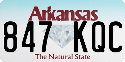 AR license plate 847KQC