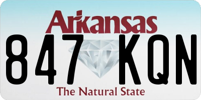 AR license plate 847KQN
