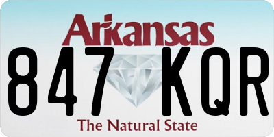 AR license plate 847KQR