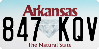 AR license plate 847KQV