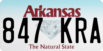 AR license plate 847KRA