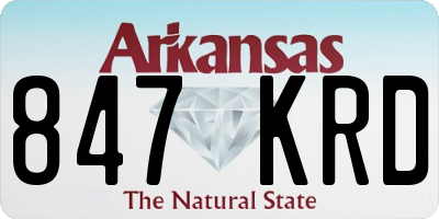 AR license plate 847KRD