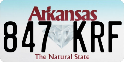 AR license plate 847KRF