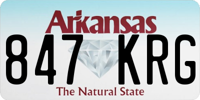 AR license plate 847KRG