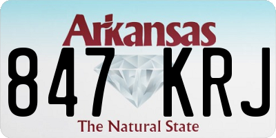 AR license plate 847KRJ