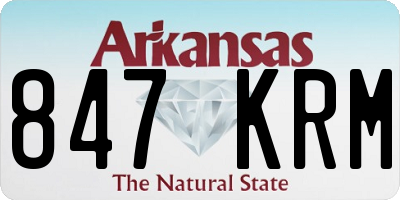 AR license plate 847KRM