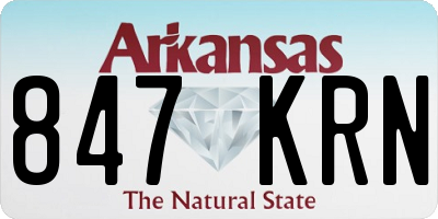 AR license plate 847KRN