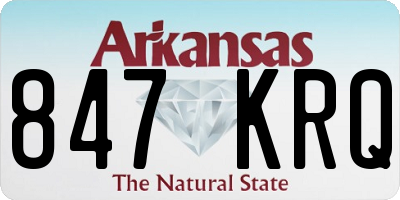AR license plate 847KRQ