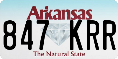AR license plate 847KRR
