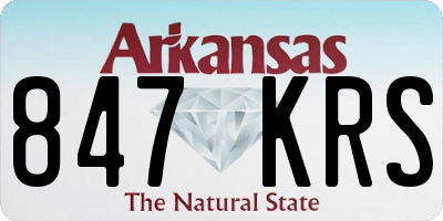 AR license plate 847KRS