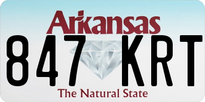 AR license plate 847KRT