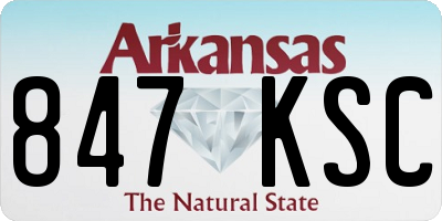AR license plate 847KSC
