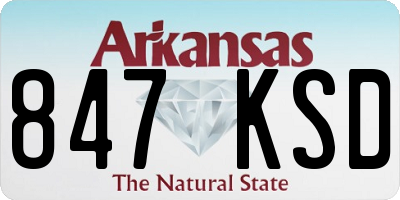 AR license plate 847KSD