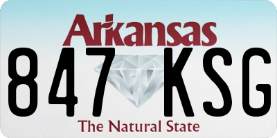 AR license plate 847KSG
