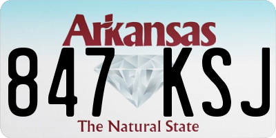 AR license plate 847KSJ
