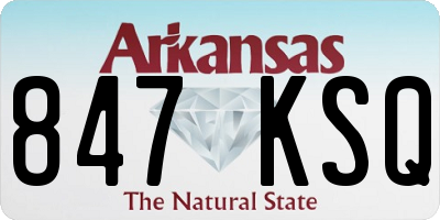 AR license plate 847KSQ