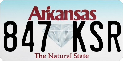 AR license plate 847KSR