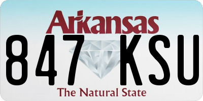 AR license plate 847KSU