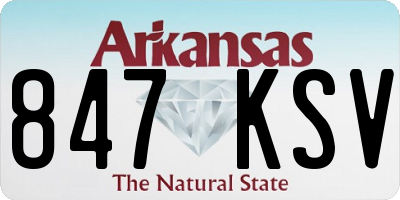 AR license plate 847KSV
