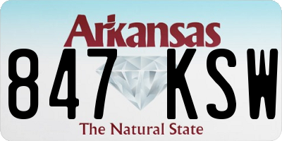 AR license plate 847KSW