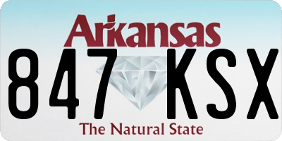 AR license plate 847KSX