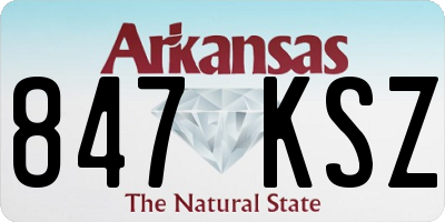 AR license plate 847KSZ