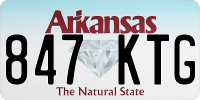 AR license plate 847KTG