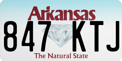 AR license plate 847KTJ