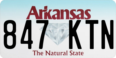 AR license plate 847KTN