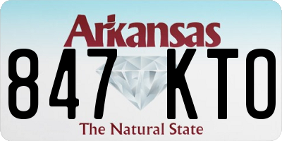 AR license plate 847KTO