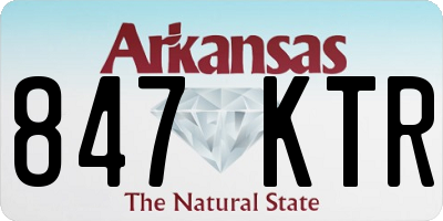 AR license plate 847KTR