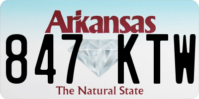 AR license plate 847KTW