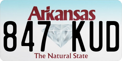 AR license plate 847KUD