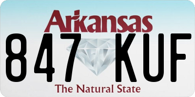 AR license plate 847KUF