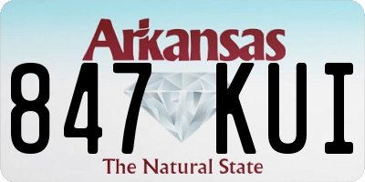 AR license plate 847KUI