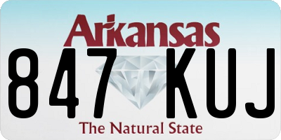 AR license plate 847KUJ