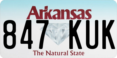 AR license plate 847KUK