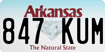 AR license plate 847KUM