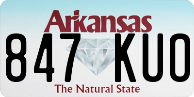 AR license plate 847KUO