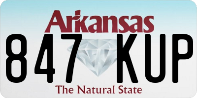 AR license plate 847KUP