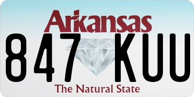 AR license plate 847KUU