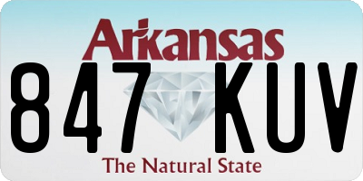 AR license plate 847KUV
