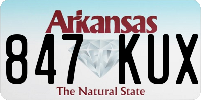 AR license plate 847KUX