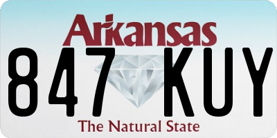 AR license plate 847KUY
