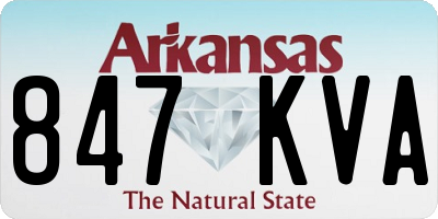 AR license plate 847KVA