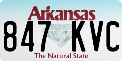 AR license plate 847KVC