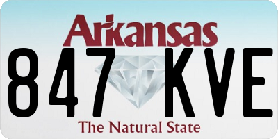 AR license plate 847KVE